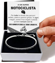 Bracciale Tennis Nero - Motociclista