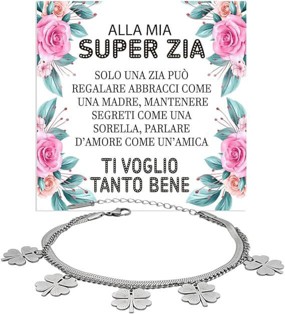 Bracciale Quadrifoglio - Super Zia