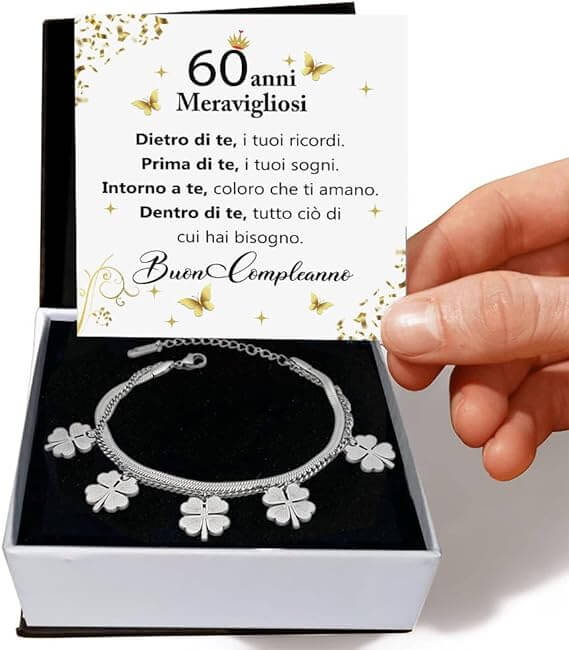 Bracciale Quadrifoglio Compleanno -  60 anni.