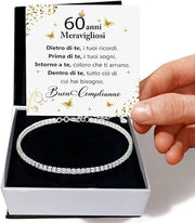 Bracciale Tennis Bianco - 60 anni.