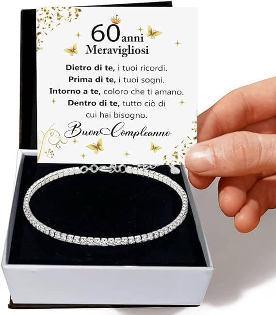 Bracciale Tennis Bianco - 60 anni.