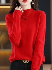 Half-collar Wool Sweater Bottoming Shirt Pullover