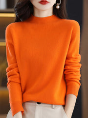 Half-collar Wool Sweater Bottoming Shirt Pullover