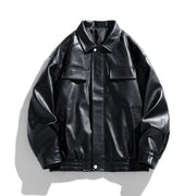 US Casual Retro PU Coat