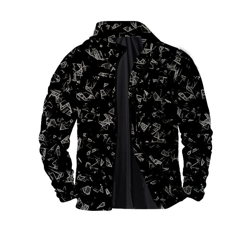 Men's Twill Digital Printing 3D Zipper Jacket