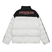 Men's Color Contrast Patchwork Stand Collar Bread Cotton-padded Jacket