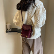 Retro Suede Phone Crossbody Small Square Bag