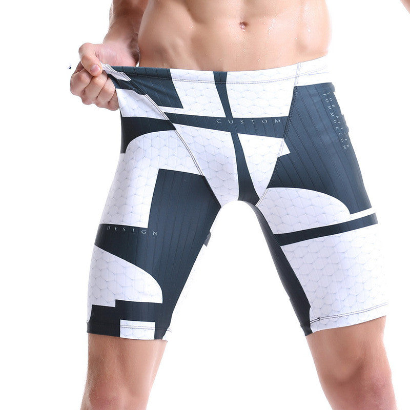Men's Fashion Competition Quick-drying Swimming Trunks Hot Spring Shorts