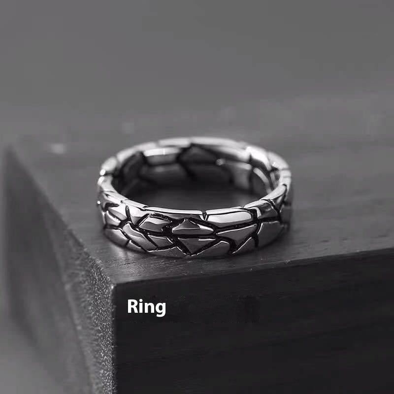 Hip Hop Men's Ring Retro Easy Matching Adjustable