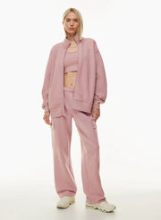 Elastic-waist High Waist Wide-leg Ankle-length Pants