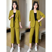 Plus Size Suit Coat Harem Pants Two-piece Set