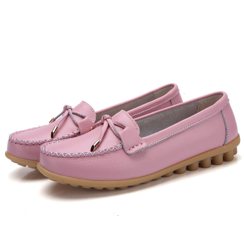 Women's Casual Flat Two-layer Cowhide Gommino