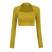 With Chest Pad Yoga Clothes Cropped Quick Dry Training Top