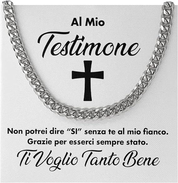 Collana da Uomo Argento - Testimone