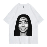 Women's Retro Short Sleeve Top Hip Hop T-shirt