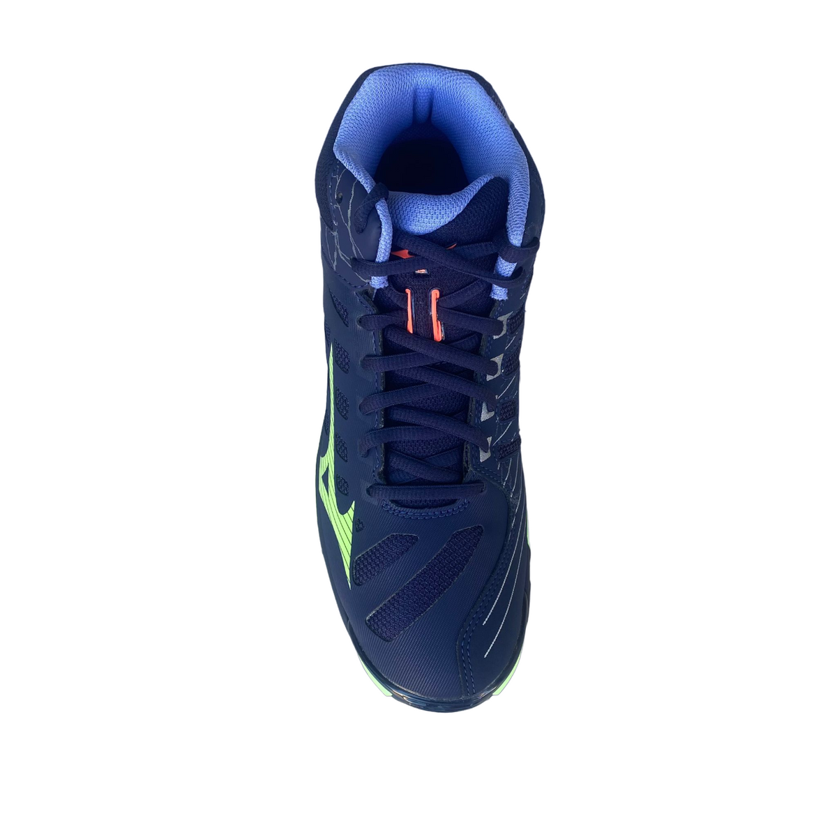 Mizuno scarpa alta da pallavolo da uomo Wave Voltage Mid V1GA216511 blu-verde-glicine