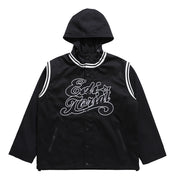 Loose Casual Spring And Autumn Embroidered Letter Splicing Fake Two-piece Hoodie