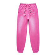 Washed Horsetail Gradient Ankle-tied Sweatpants