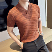Hollow Lapel Pullover Short-sleeved Clothes