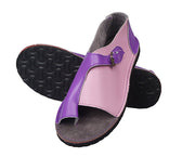 Flat Buckle Round Toe Closure Ladies Plus Size Sandals