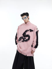Loose Knit Sweater For Lazy Men
