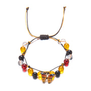 Butterfly Bracelet Colored Stone Beaded Women's