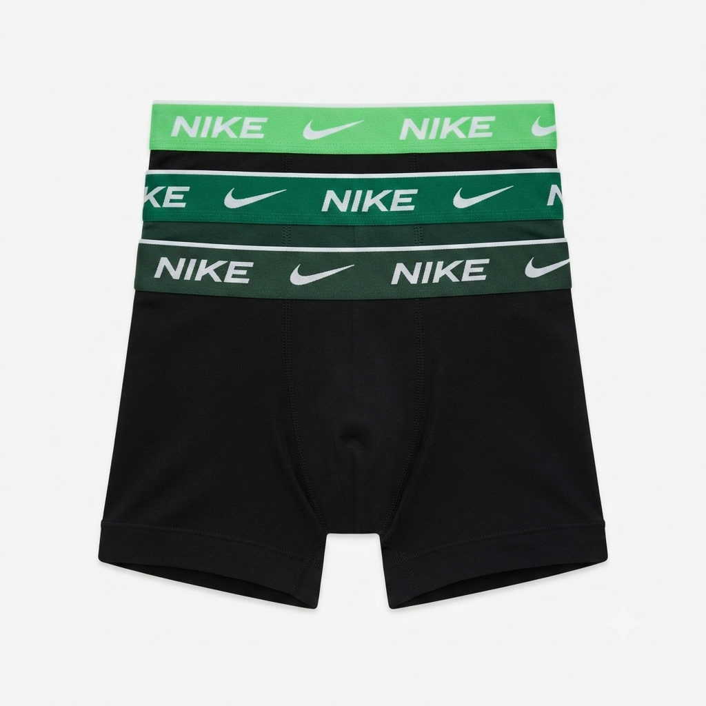 Nike Boxer Essential Cotton Stretch KE1284-065 Uomo Nero - Confezione 3 Paia
