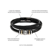 Bracciale Pelle Intrecciata - Pinguino