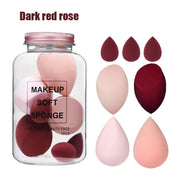 Foreign Trade Makeup Puff 7 PCs Canned Cosmetic Egg Suit Drift Bottle Makeup Sponge Soaking Water Bigger Mini