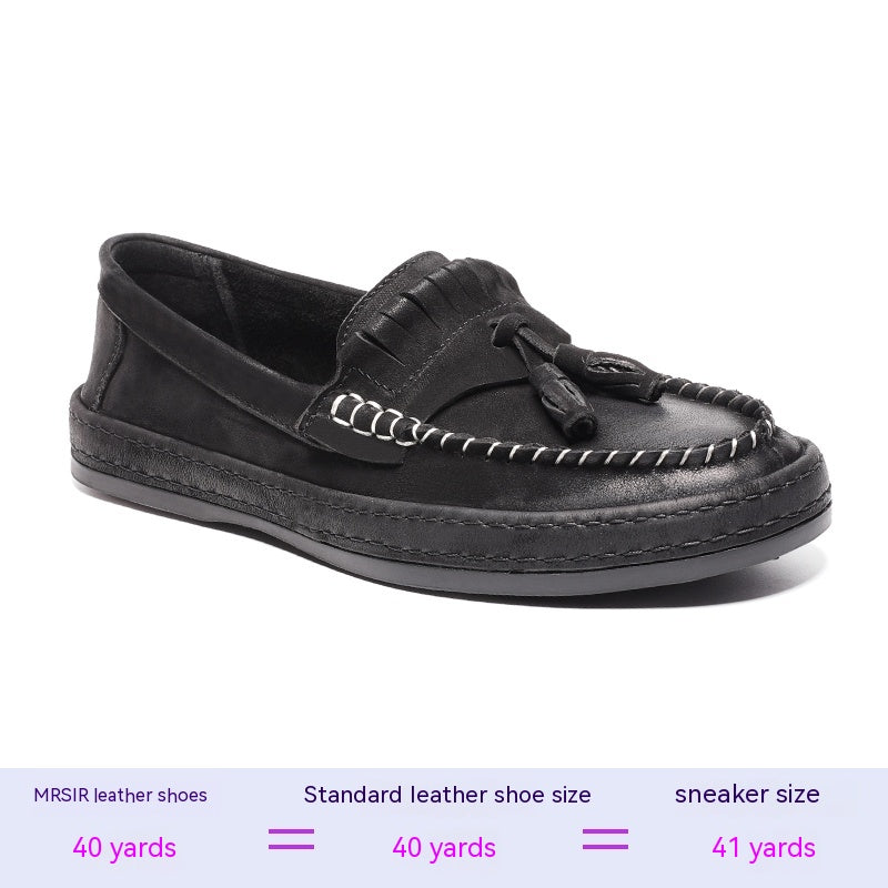 Summer British Style Leather Slip-on Casual Men's Shoes