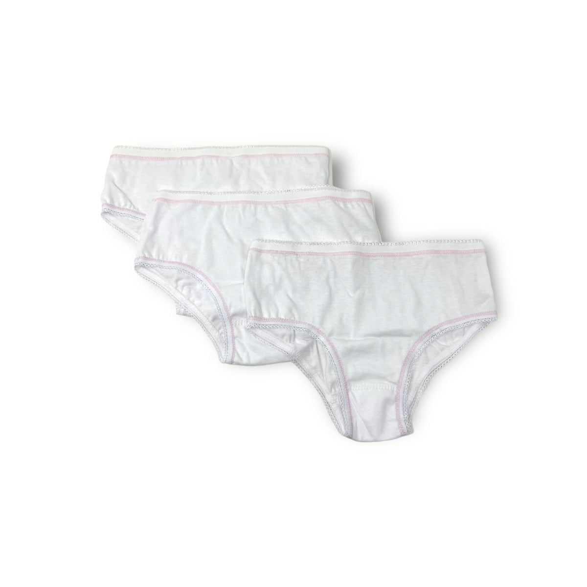Confezione 3 Pezzi Slip Bimba In Puro Cotone Elastico Esterno  Art.rem Bimba