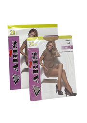 Aris - Collant Donna 20 Den Vari Colori - Castoro Antilope Miele   Hello 20