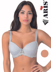 Reggiseno Microfibra In Pizzo Imbottito Con Ferretto Coppa C  Ivanaaris