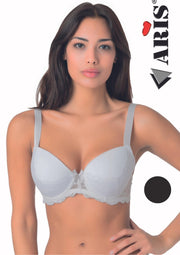 Reggiseno Microfibra In Pizzo Imbottito Con Ferretto Coppa C  Ivanaaris