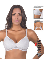 Reggiseno Imbottito In Pizzo Coppa C Con Ferretto  Aris2004