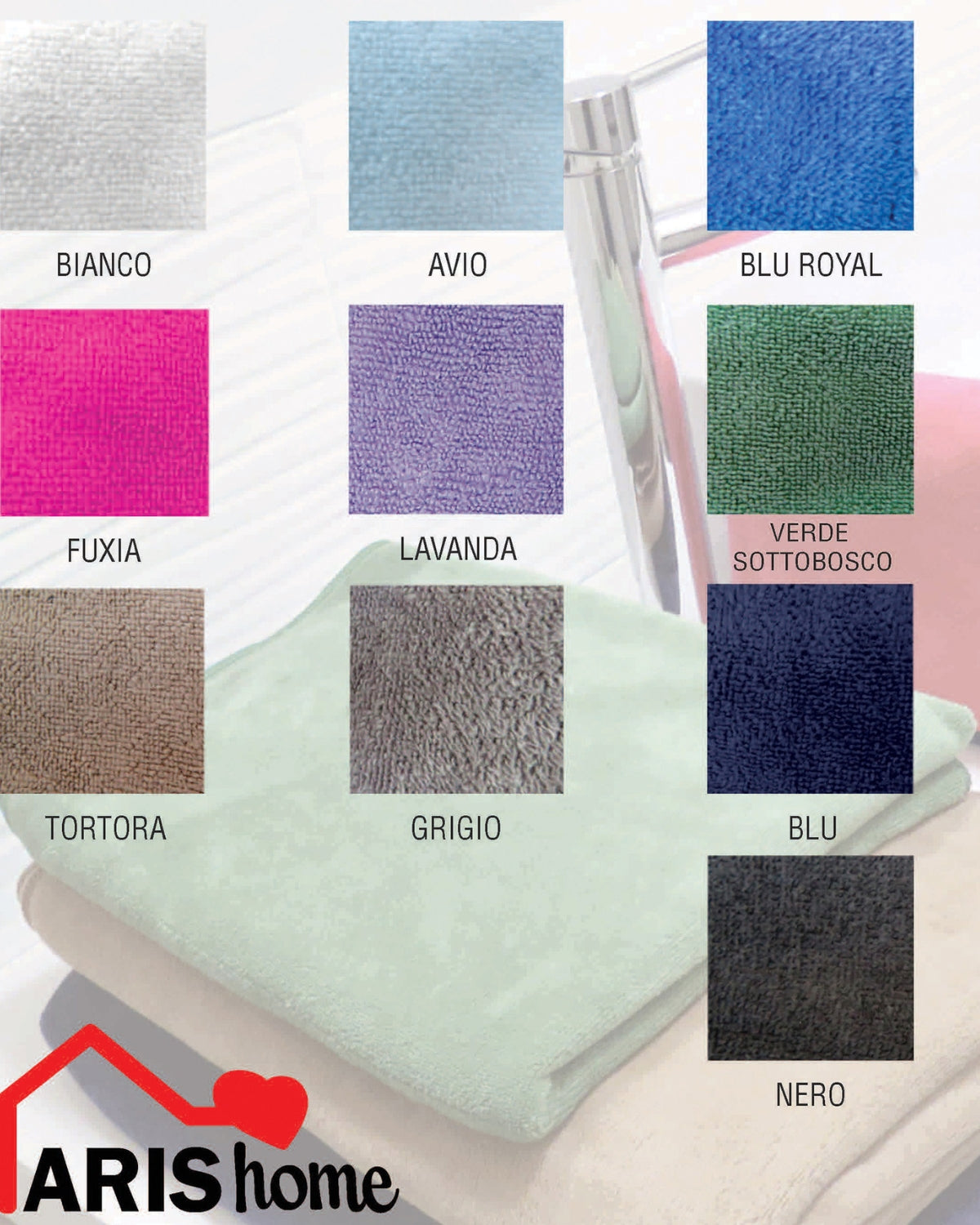Aris Home Asciugamano In Morbidissima Microfibra 60x100 (no Stiro)  Art.tc005