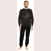 Irge Uomo Tuta Uomo In Felpa Con Maglia Stampata E Pantalone Stretto Con Tasche  Art. Fui026