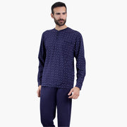 Irge Pigiama Uomo Calibrato In Puro Cotone Lungo Serafino Elastico Caviglia  Art. Cu99
