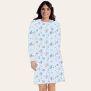 Irge Camicia Da Notte Donna Calibrata In Caldo Cotone 100% Aperta Fantasia  Art. Cd170