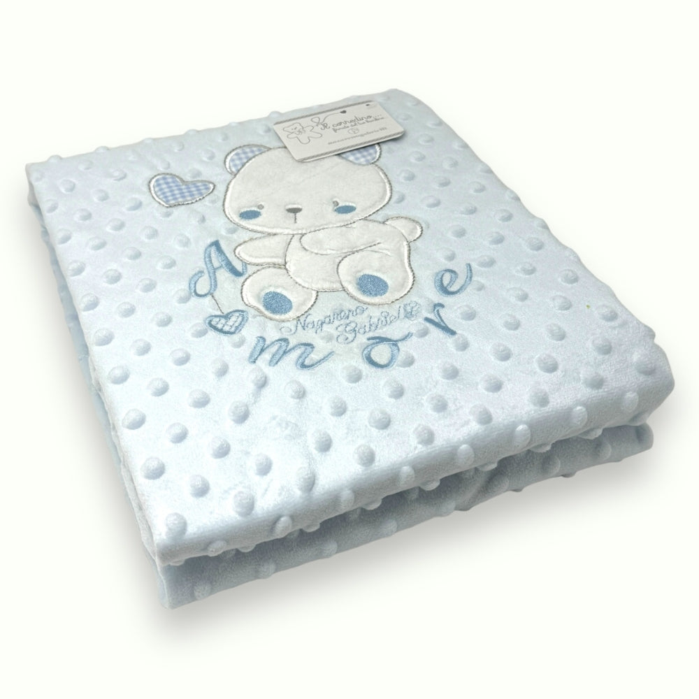 Nazareno Gabrielli - Copertina Lettino In Caldo Pile Boubble Ricamato Double Face  Ng4832-1