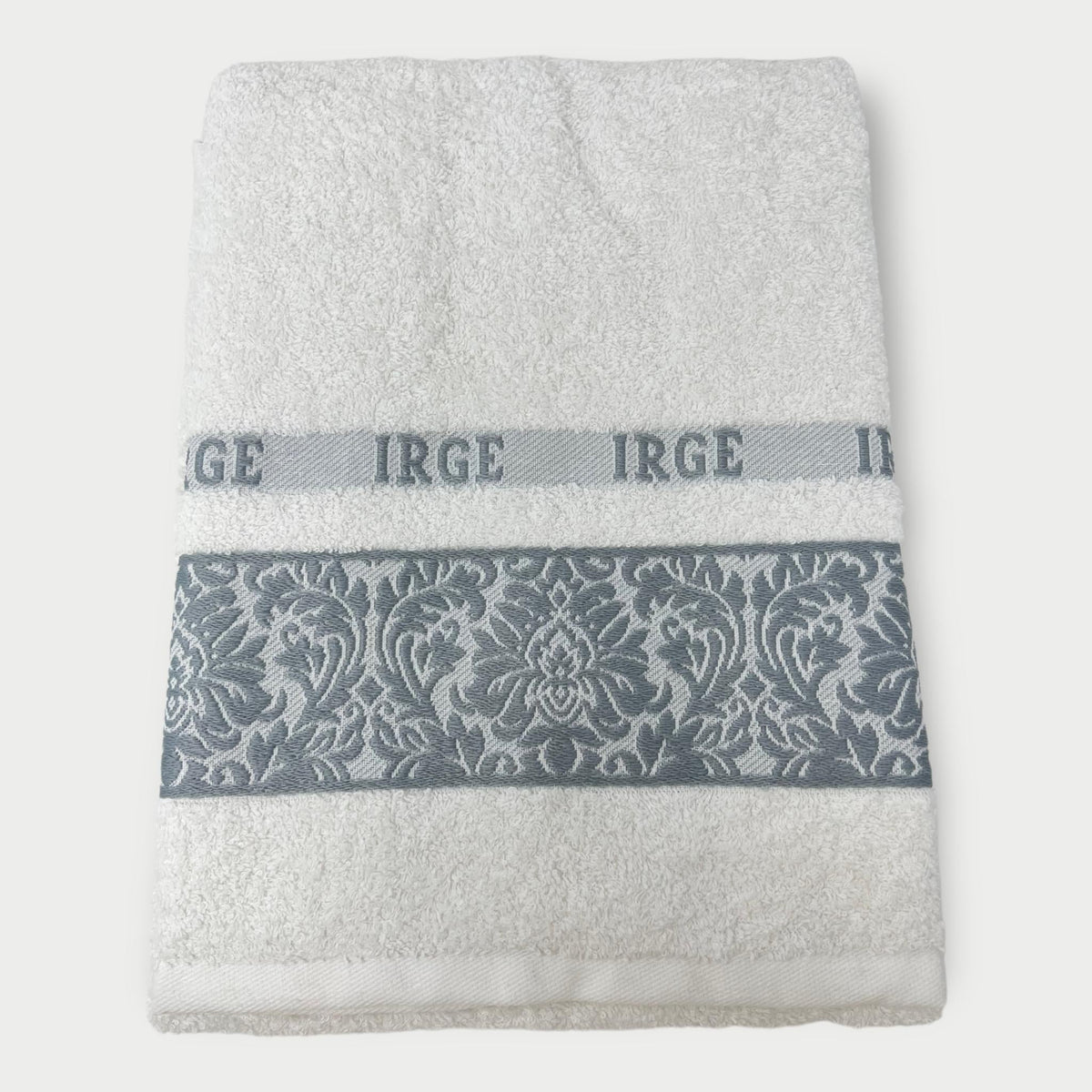 Irge Ospite E Asciugamano Spugna 100% Cotone Con Balza In Tinta Ricamata Art. Iole