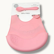 Ellepi Idea Regalo  Set Pappa 2 Pezzi (bavetta+cucchiaio ) In 100% Silicone Art. Cr1012