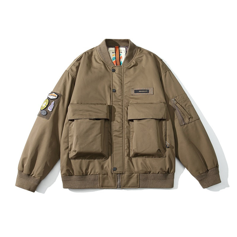 Pilot Down Jacket Male Loose Retro Overalls