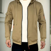 Men's Regular Fit Hoodie with Zip Pockets - Black, Polyester Blend, Long Sleeve, Casual Style