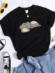 Pattern T-shirt Fashionable Printed Fashion Loose T-shirt Cat