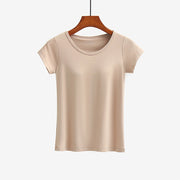 Short-sleeved T-shirt With Chest Pad Bra Home Wear