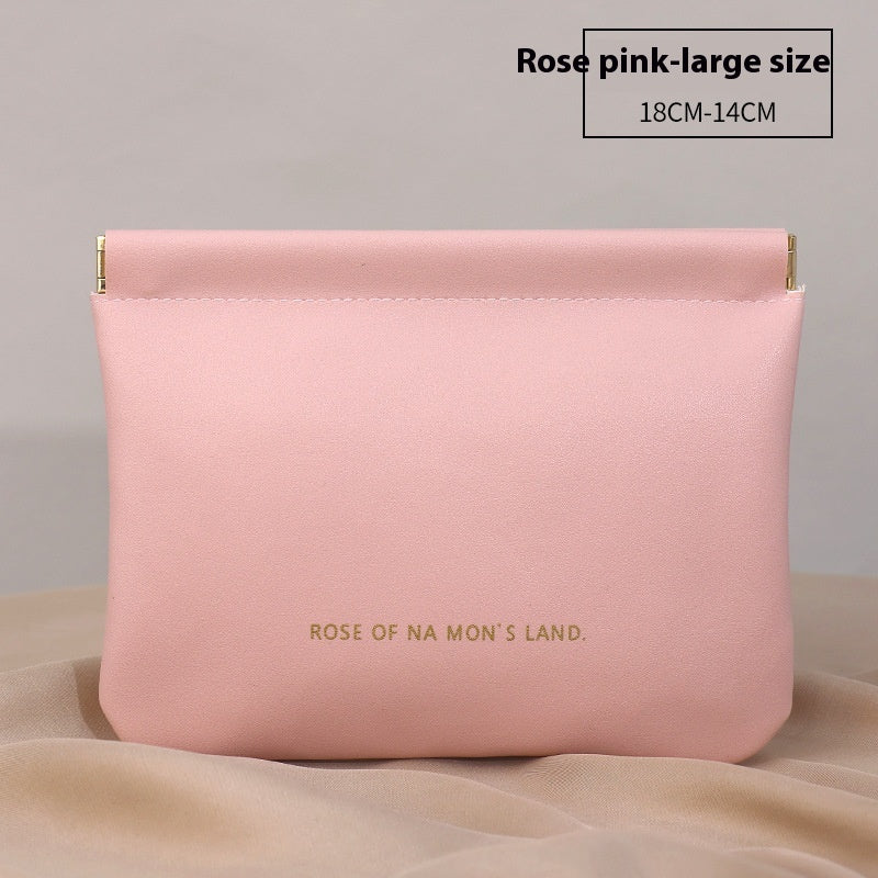 New Camellia Classic Style Hand-held Cosmetic Bag Large Capacity Good-looking Portable