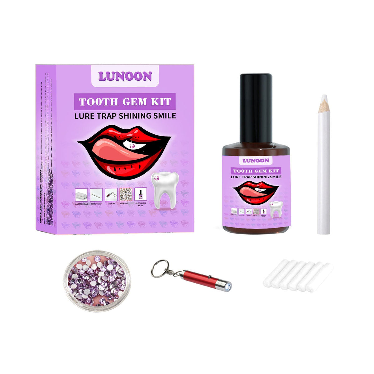 Multicolor Teeth Gem Suit Easy To Disassemble