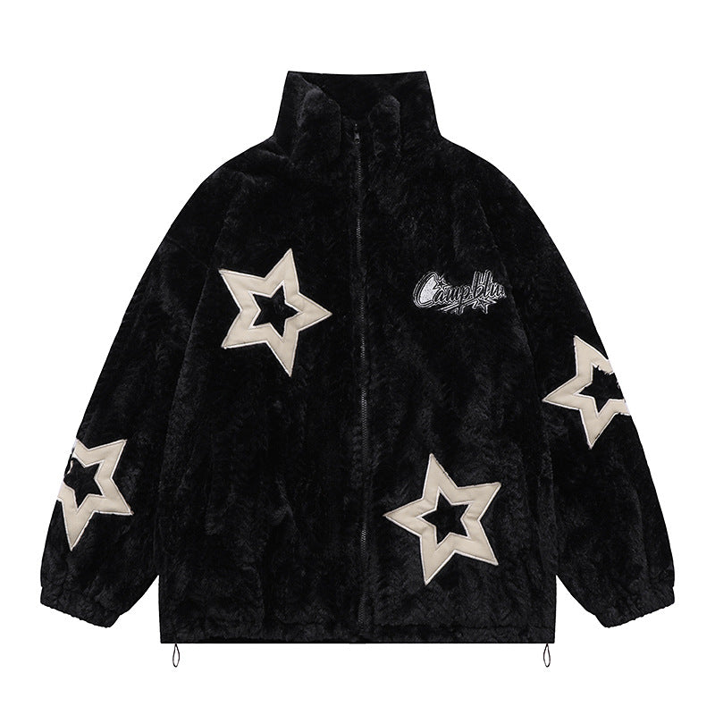 Winter Patch XINGX Embroidered Lamb Wool Loose Outside