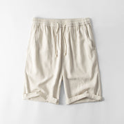 Men's Casual Loose Straight Linen Pirate Shorts